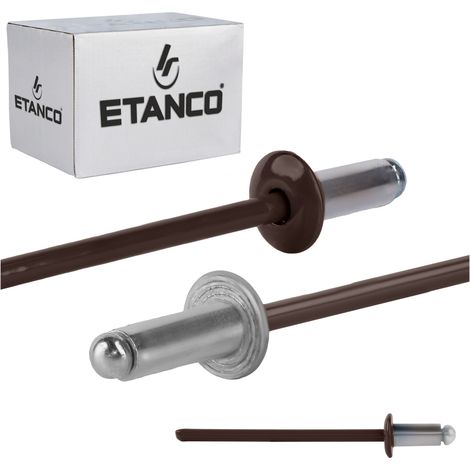 Remaches abiertos de aluminio de 3,2 x 6 mm RAL8017 (1/5)