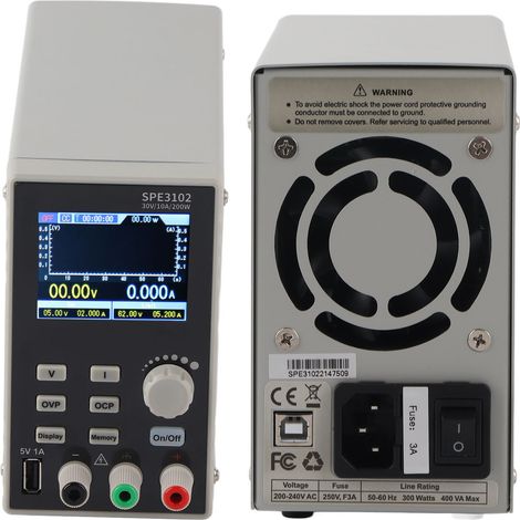 Digitales Gleichstromnetzteil 150W-300W, einstellbare Spannungsquelle für die Reparatur von Mobiltelefonen und Laptops, EU-Stecker 200-240V, Modell SPE3102. (1/5)