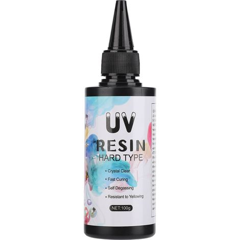 UV Resin Handworked DIY Transparent Color Anti Yellowing Fast Curing Clear UV Glue Adhesive for Craft Decorations 100g