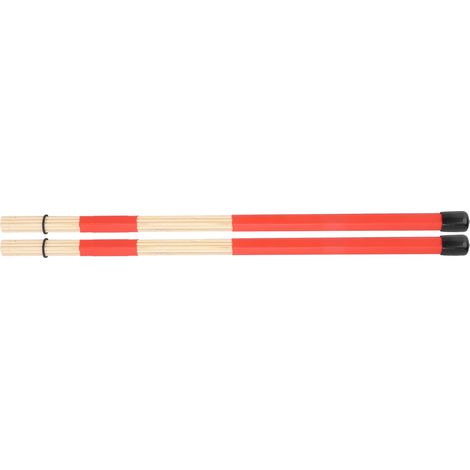 1 Paire de Bagettes de Tambour en Bois avec Faisceau, Accessoires de Percussion pour Performance (Rouge) (1/5)