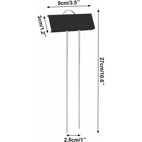 Etichette per piante, segnaposto per piante, 12 etichette da giardino in metallo resistenti, etichette per orto antiruggine, segnaposto per fiori, ortaggi, semi, vivaio (nero) (1/4)