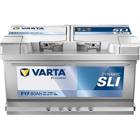 VARTA AUTOMOTIVE DYNAMIC SLI (F17) 12 V 80 AH 740 A - BATTERIE HUMIDE POUR VOITURE AVEC ÉQUIPEMENT STANDARD ET SANS SYSTÈME DE D