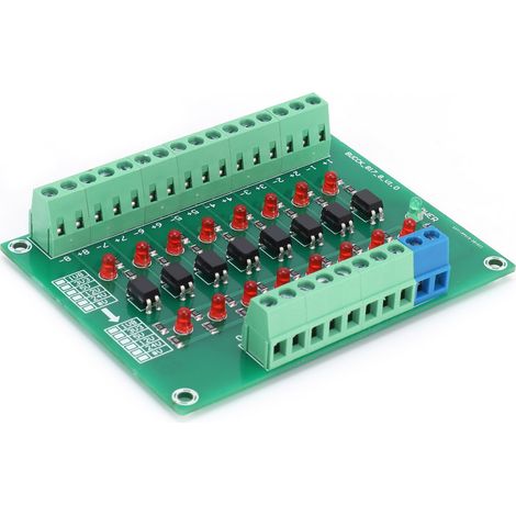 Module d'isolation optique 8 voies, convertisseur de signal PLC 12V vers 3,3V, carte relais optocoupleur, fréquence de commutation limitée à 20KHz (1/5)
