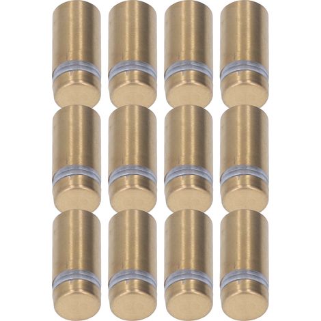 Lot de 12 vis entretoises en acier inoxydable pour panneaux acryliques, clous de fixation murale, quincaillerie publicitaire 12x25mm (1/5)