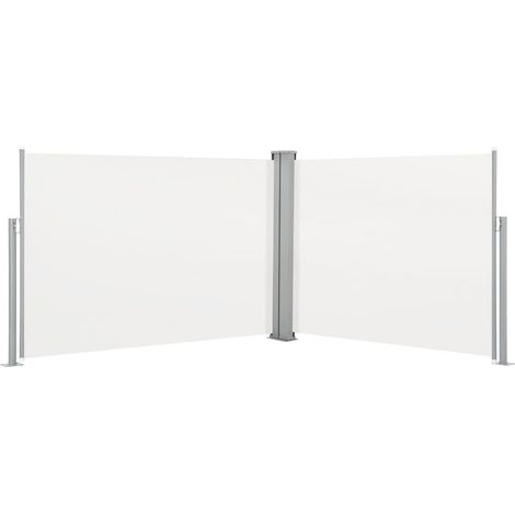 Auvent Marquise latéral rétractable, Store Banne pour Jardin Balcon Terrasse, Crème 120 x 1000 cm OIB2851E (1/5)