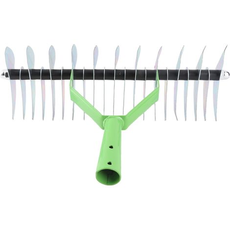 Râteau à chaume en acier inoxydable à dents incurvées pour ramasser les feuilles et ramasser les feuilles - Fournitures de jardin (1/5)