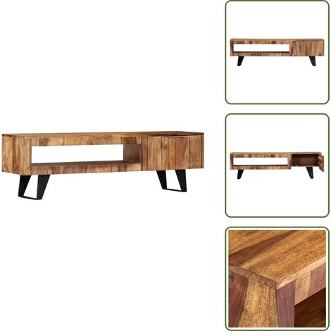 Muebles modernos - vidaXL Mueble para TV madera maciza de acacia 140x30x40 cm - Muebles de TV