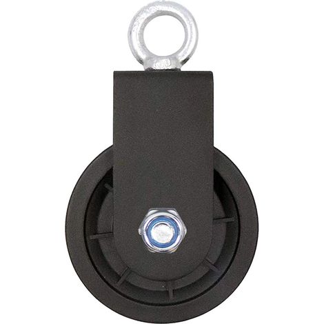 Polea giratoria, polea simple con soporte de montaje en forma de U, rodillo de elevación giratorio para cable de acero, polea para entrenamiento de fuerza, 1 unidad (1/5)