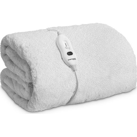 Dreamcatcher Single Size Electric Blanket Single Control Fitted Sherpa Fleece Heated Bed Underblanket 193x91cm 3 Heat Settings (1/5)