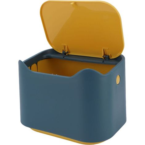 Poubelle à litière pour chat avec couvercle à pression, poubelle multifonctionnelle pour déjections fécales à la maison (1/4)
