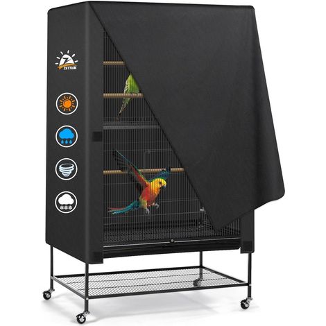 Vogelkäfig Abdeckung 48x48x101cm, waschbar, atmungsaktiv, winddicht (1/5)