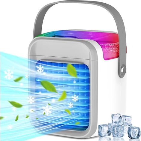 Climatiseur portable Portable, silencieux, pour une utilisation dans la chambre Mini climatiseur portable USB (1/5)
