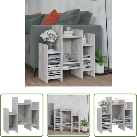 Bücherregal - Regalschrank Betongrau 60x26x60 cm Holzwerkstoff (1/5)