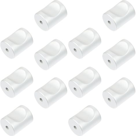 Poignée cylindrique en alliage d'aluminium avec trou, lot de 12 (1/5)