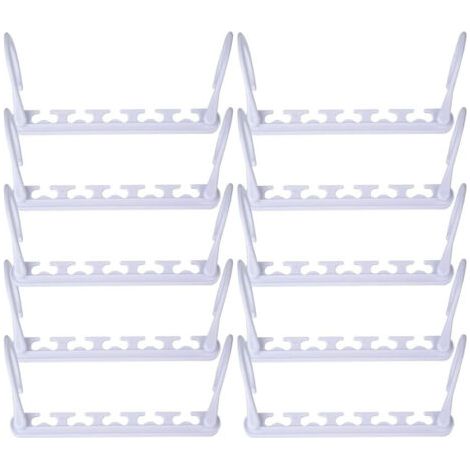 Lot de 10 cintres Black Magic, gain de place, pliables, en plastique robuste, pour vêtements, pantalons, foulards, organisateur de placard multifonctionnel, gain de place (1/5)