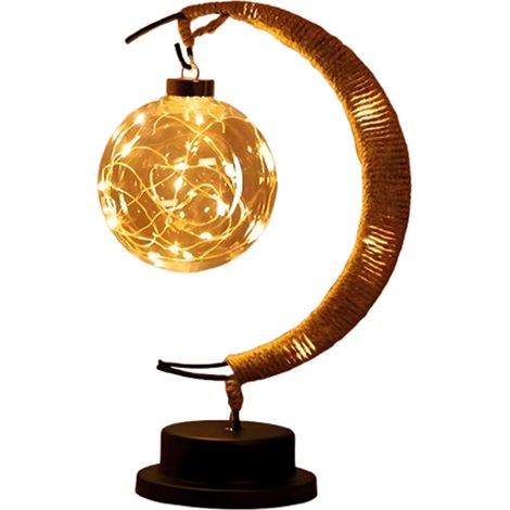 Lampe de Lune Magique -veilleuse lampe lune suspendue avec support (1/5)
