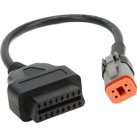 Câble diagnostic OBD2 4Pin vers 16Pin, adaptateur convertisseur pour moto, lecteur de code scanner, tension 12-24V, connecteur robuste, outil de dépannage électronique. (1/5)