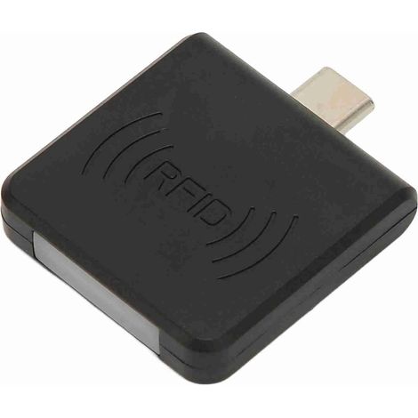 Lecteur de Carte de Téléphone Portable d'identification Type C Interface 125KHz Lecteur de Carte Portable pour (BLACK) (1/5)