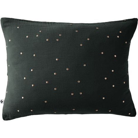 Taie d'Oreiller 50x70cm Gaze de Coton Sapin à Pois Dorés - OUREA MOTIF