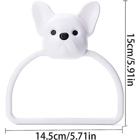 Paquet de 2 anneaux à serviettes de dessin animé, porte-serviettes de salle de bain à ventouse, porte-bagages en plastique pour enfant, solide 14.5cm (1/3)