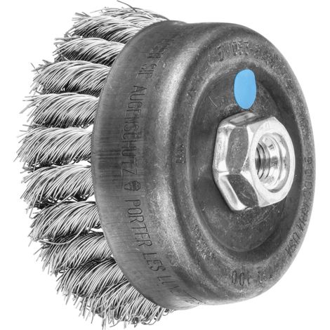 PFERD TOOLS Topfbürste gezopft TBG Ø 100mm M14 Edelstahl-Draht-Ø 0,50mm Winkelschleifer (1)