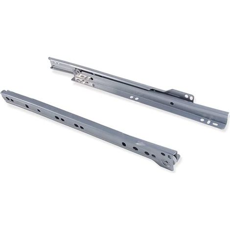 Paire De Coulisses à Galets Avec Fixation Par Vis Compatibles Ikea Pour Tiroir en Bois et Métal Capacité 30 kg. (Standard, 550 mm.)