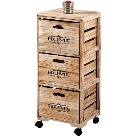 Étagère mobile avec tiroirs, organisateur de cuisine sur roulettes.