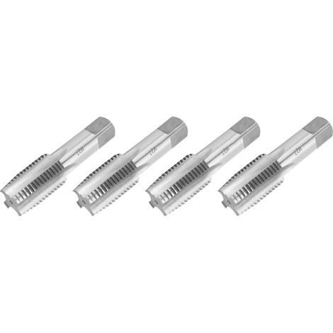 4 tarauds manuels M27 en acier allié à goujures droites, filetage métrique pour perçage (1/5)