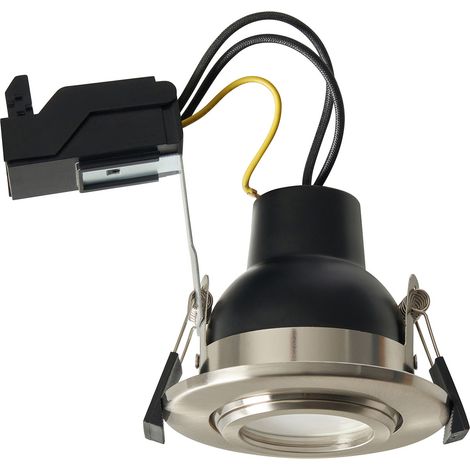 Forum Spa Eros Satin Nickel IP65 GU10 Fire Rated Tilt Downlight - SPA-45805-SNIC (1/5)