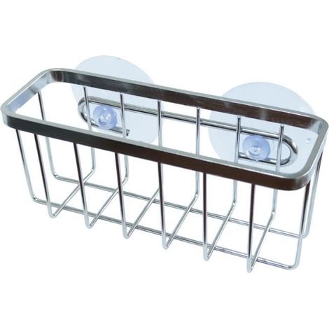 304 acier inoxydable éponge rack cuisine ventouse étagère accessoires de cuisine (1/4)