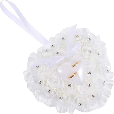 Boîte à bagues rose en forme de coeur (blanc) (1/3)