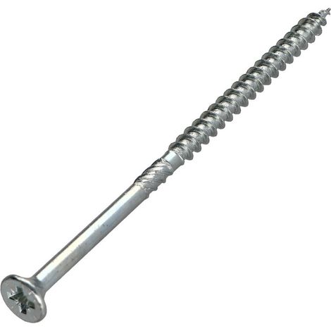 VBA3 Tête fraisée Pozi 5X90 Filetage partiel Acier zingué-10 pièces