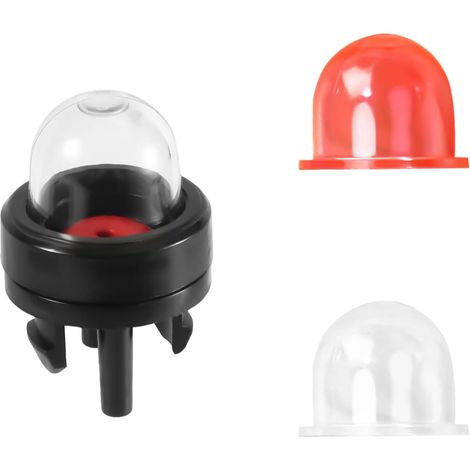 3pcs - Pompe d'amorçage - Poire d'amorçage - Carburateur petit moteur - Pour tronçonneuse et débroussailleuse - Transparent rouge noir - Taille standard (1/5)