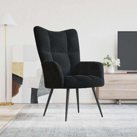 vidaXL Relaxsessel Schwarz Samt (1/5)