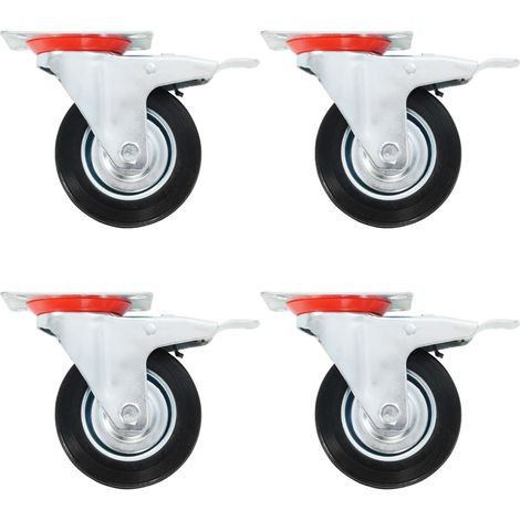 vidaXL 12 pcs Roulettes pivotantes 100 mm