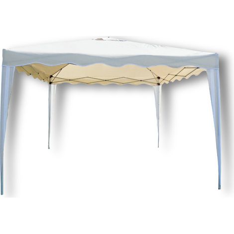 Cenador plegable con tejido oxford blanco 3x3 m