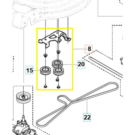 Poulie L 221A Husqvarna 598454401