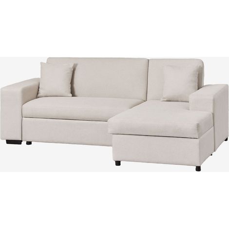 Sofá cama chaise longue derecho de 3 plazas en tela Umay SKLUM              (1/5)