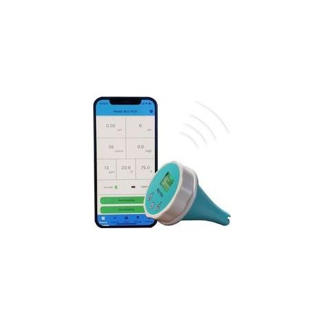 6-in-1 Bluetooth-Poolmonitor, digitales Temperatur- und Chlormessgerät, intelligenter Poolwasserqualitätstester, Poolthermometer, Temperatur-, pH-, CL-, EC-, TDS- und ORP-Messung für Schwimmbäder und (1/5)