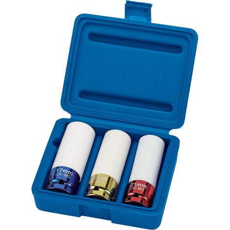 Draper HI-TORQ® 3-Piece Wheel Nut Socket Set for Alloy Wheels, 1/2" Square Drive (1/5)