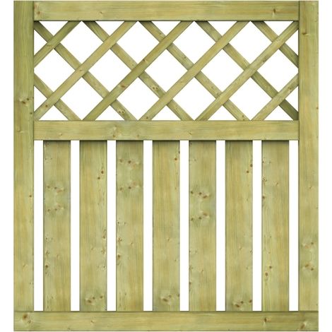 Cancello in legno da giardino Ares 100x90 cm in legno di conifera impregnato in autoclave - Colore Naturale
