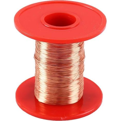 Fil de Cuivre,0,25mm 100g Fil de Cuivre Emaillé,Electromagnétique par Polyuréthane 2UEW Bobine d'Inductance Fil de Transformateur (1/5)
