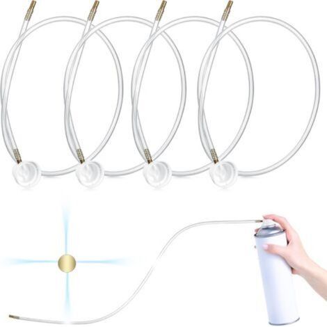 Lot de 4 rallonges de buse de pulvérisation de 4,5 mm pour aérosol de 25 cm (360 degrés) (1/5)