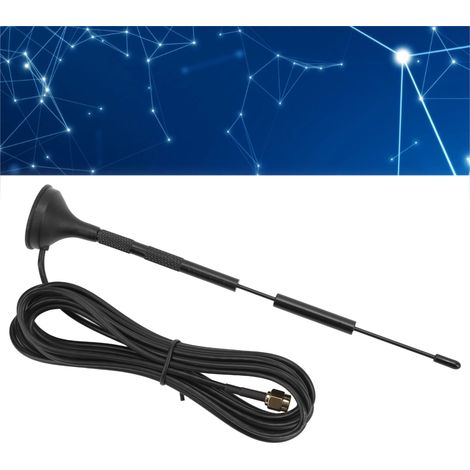 Antenne à ventouse XP-2.4G/5.8G-002 2,4 GHz/5,8 GHz compacte, externe, omnidirectionnelle, double bande 5,8 GHz à gain élevé, câble de 3 mètres, connecteur SMA, étanche, pour usage extérieur. Amplific (1/5)