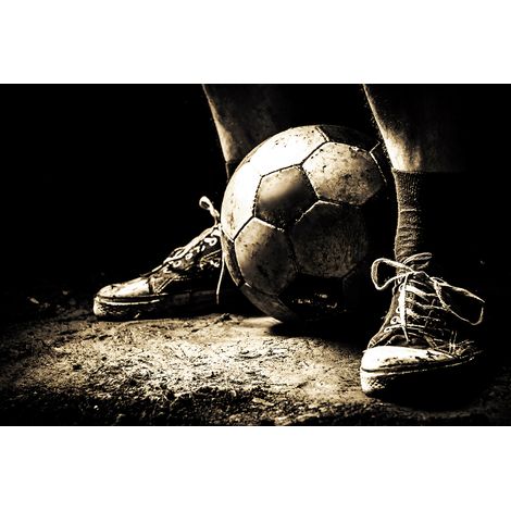 Papier peint panoramique Foot / Football - Ballon de foot - 130 cm x 87 cm (1/2)