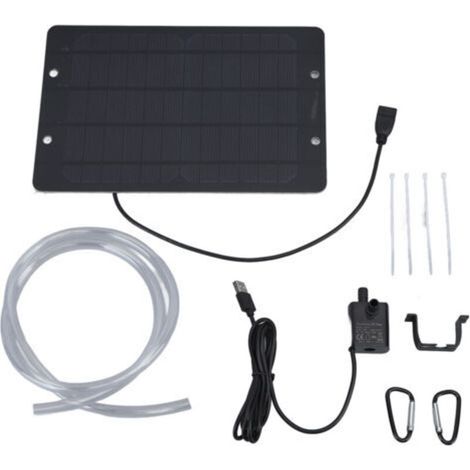 6V 10W USB-Solarwasserpumpe – Fördermenge 240 l/h – Maximale Förderhöhe 3 m – Monokristallines Silizium-Solarpanel