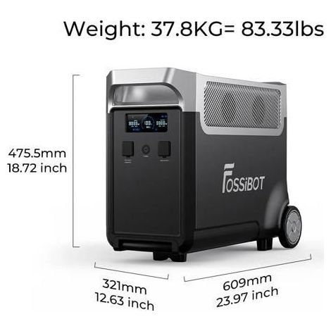 Estación de Batería Eléctrica Portátil - FOSSIBOT - FB3840 - 3840Wh - LiFePO4 - 2000W