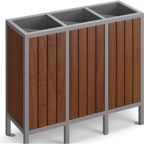 Poubelle extérieur pour tri sélectif ONYX III 56l (1/4)