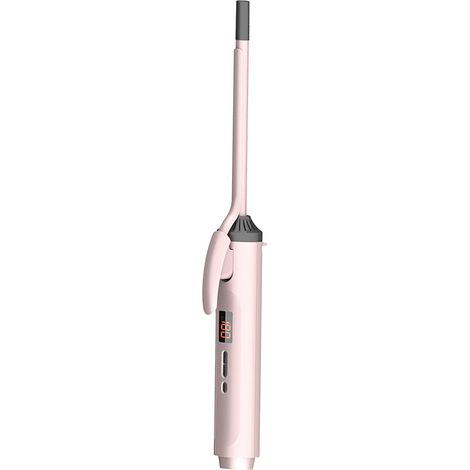 9mm Fer à Boucler Tourmaline Céramique LCD Rose - Lisseur Cheveux Fins Chauffage Instantané (1/5)