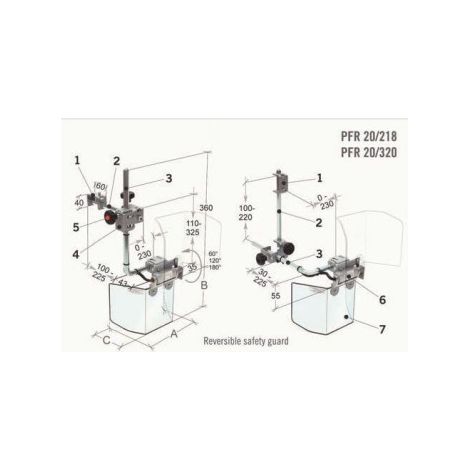 Protector fresadora/taladro PFR 20/320